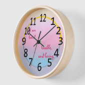 Horloge I am loved, lovable and loving affirmation clocks (Angle)