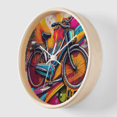 Horloge Il est temps de faire du vélo (Angle)