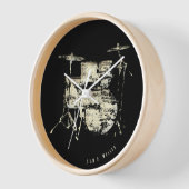 Horloge Il est temps de jouer des tambours (Angle)