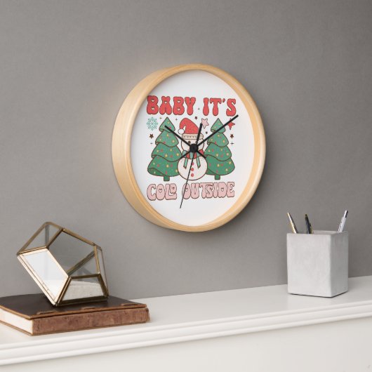 Horloge Il fait froid dehors (Bureau)