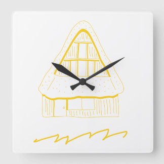 horloge illustrant la maison de campagne