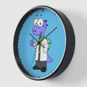 Horloge Illustration D'Un Médecin Spinosaure. (Angle)
