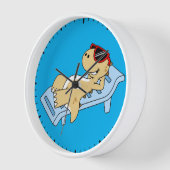 Horloge Illustration D'Un Tyrannosaurus Rex Bain De Soleil (Angle)