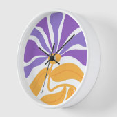 Horloge Illustration florale d'art (Angle)