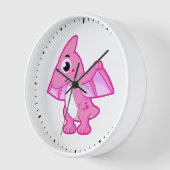 Horloge Illustration Mignonne D'Un Pterodactyl. (Angle)