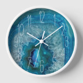 Horloge Image cristalline de l'agent minéral de Blue Geode (Recto)