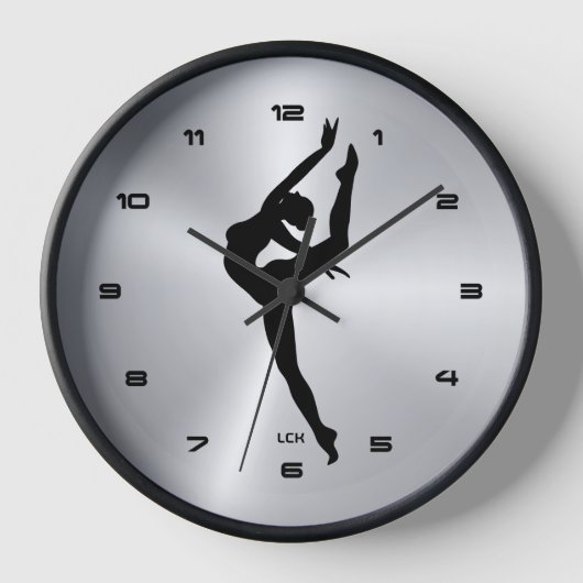 Horloge Image d'argent métallique avec la danseuse Shillue (Recto)