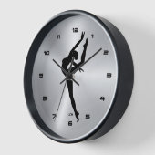 Horloge Image d'argent métallique avec la danseuse Shillue (Angle)