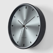 Horloge Image de la texture métallique argentée brillante (Angle)