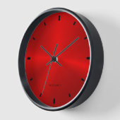 Horloge Image de l'horloge en métal rouge brillant (Angle)