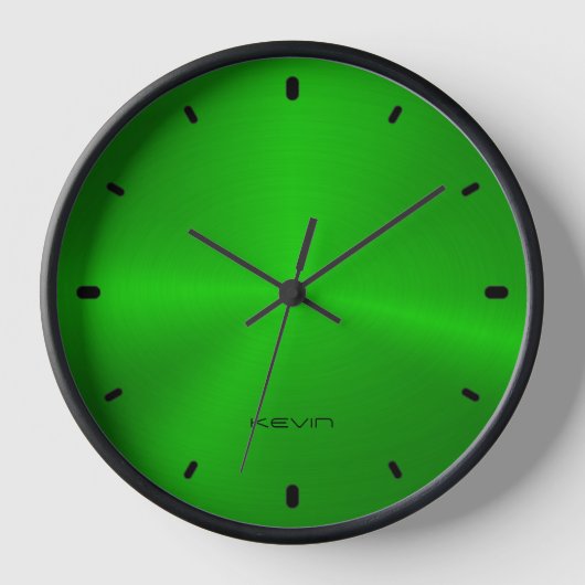 Horloge Image de l'horloge en métal vert brillant (Recto)