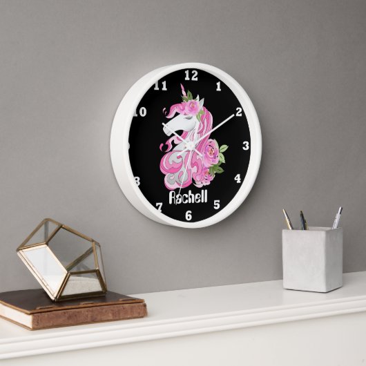 Horloge Imaginaire mignon licorne filles décor de chambre (Bureau)