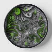 Imaginaire Monde Vert Et Gris Art Fractal Abstrait