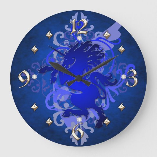 Horloge Imaginaire Unicorne Bleue (Recto)
