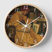 Horloge Impression d'art pour amateur de livres anciens |  (Recto)