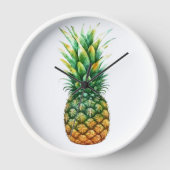 Horloge Impression de l'horloge-ananas en bois (Recto)