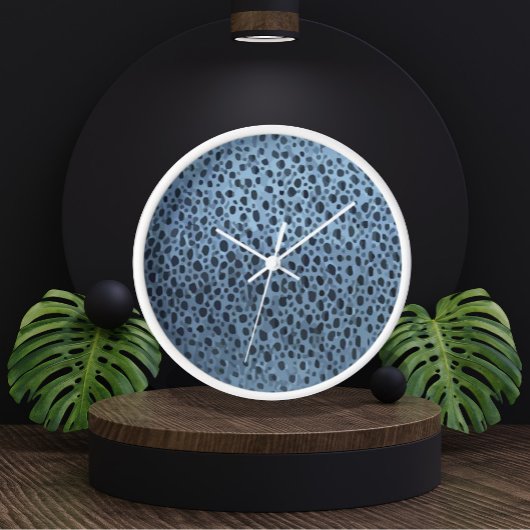 Horloge Impression de poisson bleu et noir