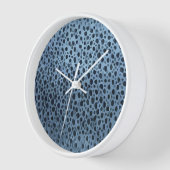 Horloge Impression de poisson bleu et noir (Angle)