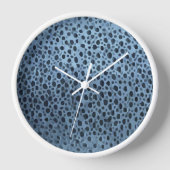 Horloge Impression de poisson bleu et noir (Recto)