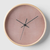 Horloge Impression de texture d'alligator rose (Recto)