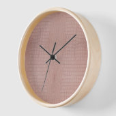 Horloge Impression de texture d'alligator rose (Angle)