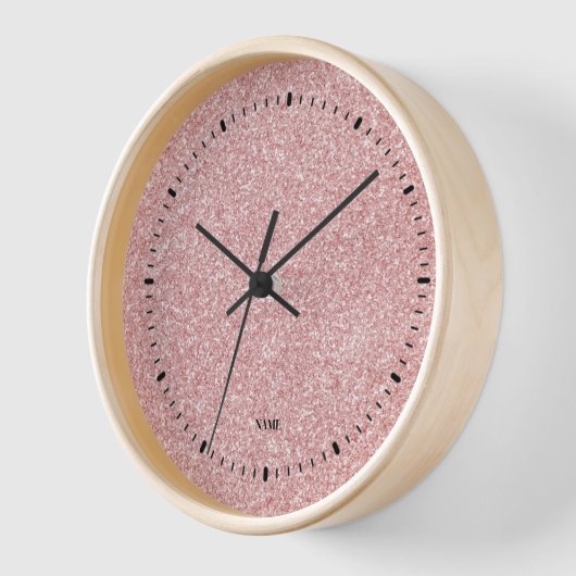 Horloge Impression de texture rose Gold fausse parties sci (Angle)