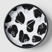 Horloge Impression de vache noire et blanche (Recto)