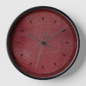 Horloge Impression en cuir rouge Lizard (Recto)