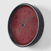Horloge Impression en cuir rouge Lizard (Angle)