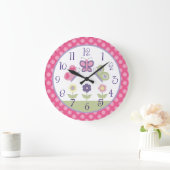 Horloge infirmière à papillon rose et pourpre pers (Maison)