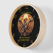 Horloge Insigne des pompiers symbolisant la bravoure (Angle)