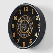 Horloge Insigne d'or du service des incendies (Angle)