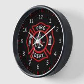 Horloge Insigne du service d'incendie (Angle)