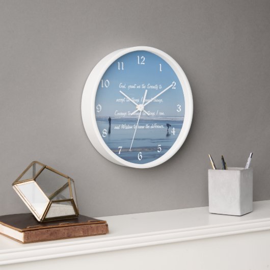 Horloge Inspiration Serenity Prayer Beach Walkers (Bureau)