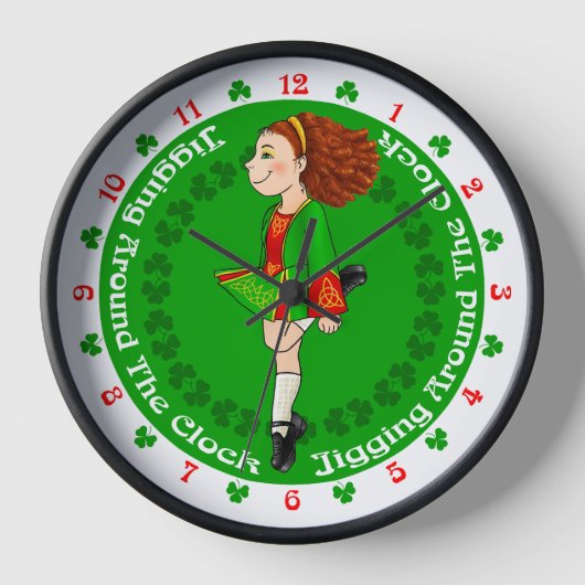 Horloge Irish Dancer's, Irish Dancing Clock (Recto)
