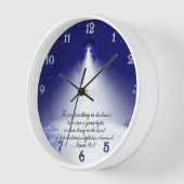 Horloge Isaiah 9:2 Round Wall Clock (Angle)