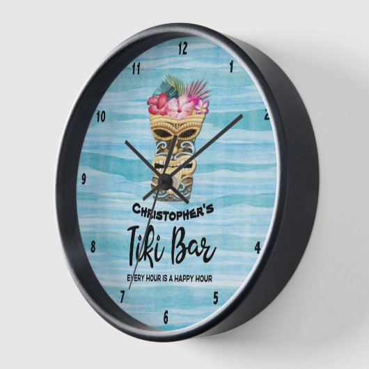 Horloge Island Retro Hawaii Bar Art TIki Bar (Angle)