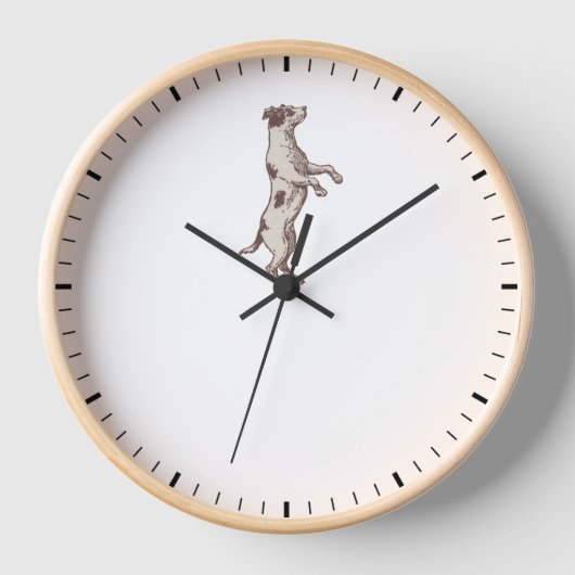 Horloge Jack Russell Équilibrage à l'horloge Mains Chien H (Recto)