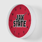 Horloge Jacksonville State University JAX STATE Bold Text (Angle)
