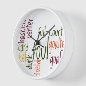 Horloge J'Aime Les Jeux De Basket. Avec compassion (Angle)