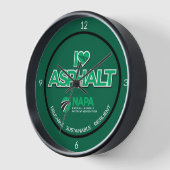 Horloge J'Aime L'Horloge Murale D'Asphalt (Angle)