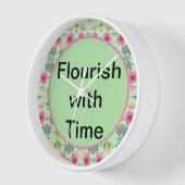 Horloge Jardin Éclectique Enchantant : Beauté Florale Dive (Angle)