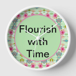 Horloge Jardin Éclectique Enchanteur : Beauté Florale Dive