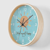 Horloge Je Pense Que Je Suis Heureux BIble Verse (Angle)