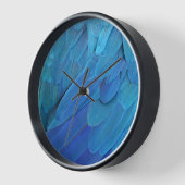 Horloge Je suis bleu - Plumes Macaw (Angle)