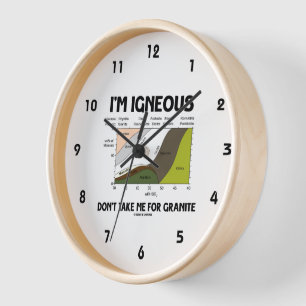 Horloge Je suis igné Ne me prenez pas pour du granit