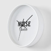 Horloge Je suis infirmière médecin expert ajouter votre no (Angle)