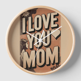 Horloge je t'aime maman