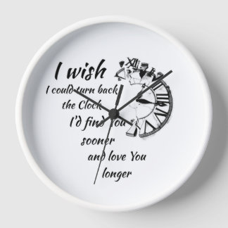 Horloge Je voudrais que je puisse remonter le temps