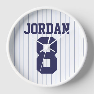 Horloge Jersey de baseball avec nom et numéro personnalisé